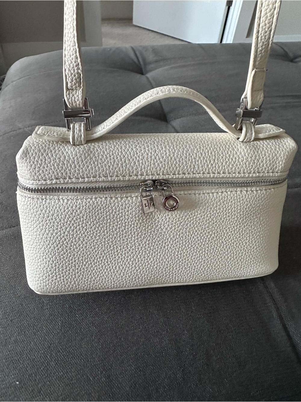 Loro Piana L19 Extra Pocket Bag, cream whisper white